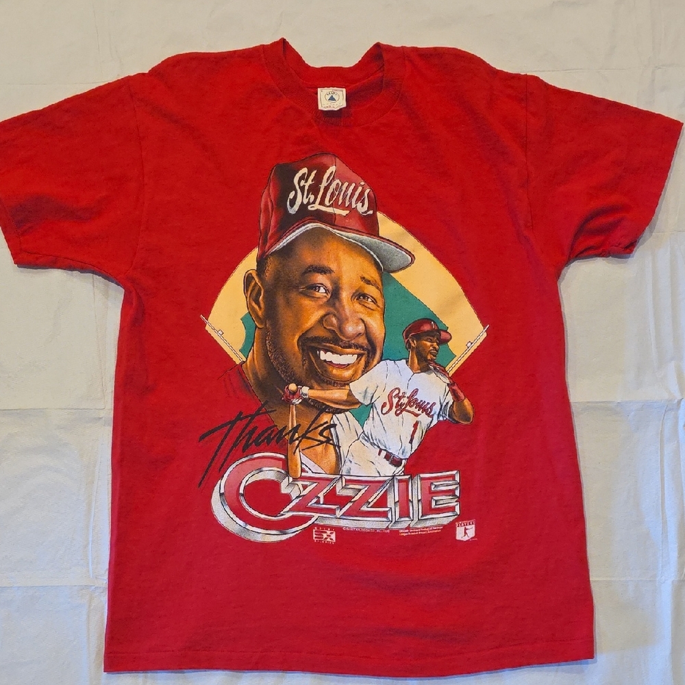 Delta Vintage 1996 STL Cardinals Thanks Ozzie Smith‎ Graphic Tee Single Stitch L